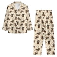thumbnail image 6 of FOR U DESIGNS Dog Paw Dachshund Long Sleeve Button Up Pajama Set for Women 2 Pack Size 4XL Womens Button Down Jogger Pants Sleepwear Long Sleeve V-neck for Women, 6 of 7