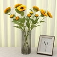 thumbnail image 5 of Travelwant Artificial Sunflower Flowers Long Stem Silk Fake Sunflowers Decoration for Outdoor Home Wedding Birthday Party Single Bulk Yellow Decor(Dark Center), 5 of 7