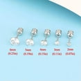 thumbnail image 4 of EOEMY Steel Cubic Zirconia Crystal Stone Round Small Stud Earring Wedding Earrings Lot-Gold-3mm, 4 of 7