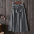 thumbnail image 1 of Vedolay Womens Skirts Women's Floral Long Skirts Elastic Waist Tiered Ruffle Boho Midi Skirt,Gray A, 1 of 3