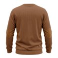 thumbnail image 6 of COMVALUE Men's Fall Crewneck Sweatshirts Patchwork Long Sleeve Corduroy Texture Casual Pullover Shirt (Brown, XXL), 6 of 9