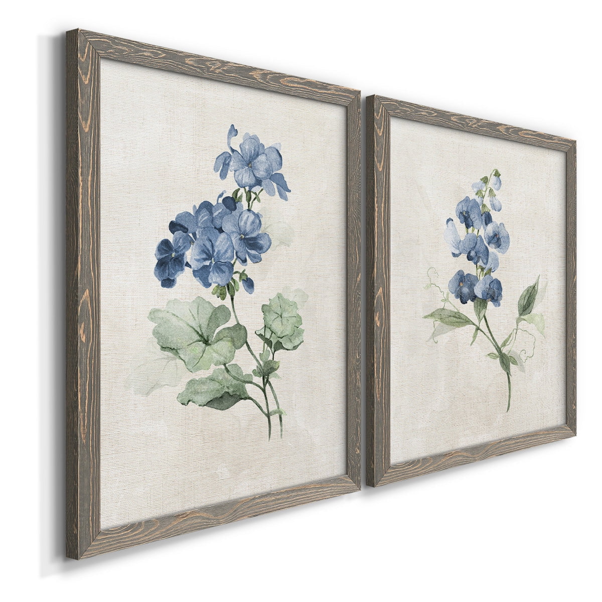 Farmhouse Periwinkle I - Premium Framed Canvas 2 Piece Set - Ready to Hang