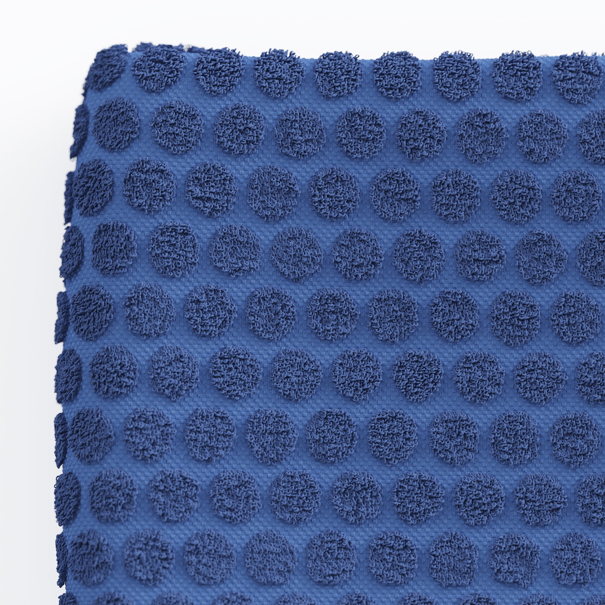 Beautiful by Drew Barrymore 6-Piece Dot Bath Towel Set, Soft 100% Cotton, Smokey Blue