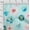 Cyan Clair, variante sur oneOone Tissu Georgette Viscose Imprimé Fleur Aquarelle Tissu BTY 42 Pouces de Large