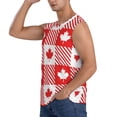thumbnail image 3 of Bixox Men's Maple Leaves1 Printed Shirt Sleeveless Fitness Tank Top-3X-Large, 3 of 7