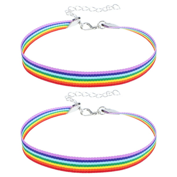 GOOHOCHY 2 pulseras sencillas y coloridas para hombre.