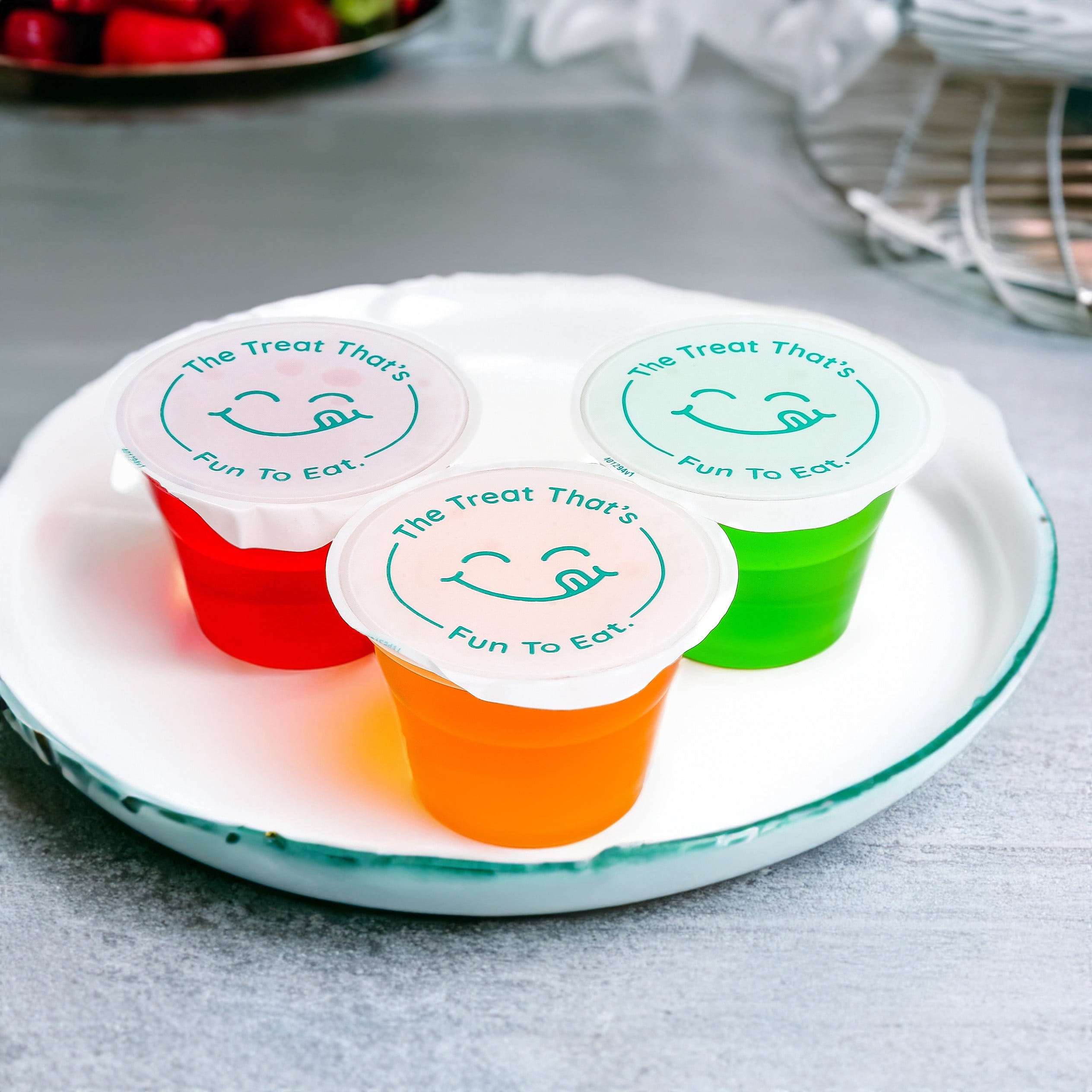 Senor Rico Assorted Sugar Free Tropical Gelatin Refrigerated Snack Cups, 3.25 oz, 12 pack, Peanut-Free