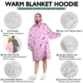 thumbnail image 5 of Wearable Oversized Blanket,Pink Breast Cancer Awareness Pattern Wearable Blanket Hoodie for Adults,Cozy Hooded Blankets with Super Pockets,Super Warm Fuzzy Pullover for Women & Men, 5 of 6