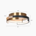 thumbnail image 5 of Savonnerie Black Gold Modern Metal Round Flush Mount Ceiling Lights for Kitchen - 12" D x 3.5" H, 5 of 5