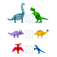 thumbnail image 2 of MAGNA-TILES Dino World XL 50-Piece Magnetic Construction Set, The ORIGINAL Magnetic Building Brand, 2 of 6