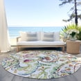 thumbnail image 6 of Addison Rugs Chantille Indoor/Outdoor Transitional Paisley Ivory Washable Round Rug, 8' x 8', 6 of 6