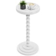 thumbnail image 1 of Table d'Appoint Ronde en Bois et Table à Boisson / Design Moderne Mi-Siècle Robuste et Fonctionnel avec Base en Bois Massif pour Salon, Chambre, Bureau et Plus (Finition Bois Naturel), 1 of 9