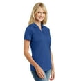 thumbnail image 4 of Port Authority Ladies Diamond Jacquard Polo-S (True Blue), 4 of 6