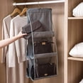 thumbnail image 3 of For Wardrobe Closet Transparent Storage Bag Hanging Handbag Organizer Door Wall Clear Sundry Shoe Bag with Hanger Pouch, 3 of 4