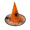 thumbnail image 2 of BRGZLK Adults Halloween Witches Hat Halloween Spider Web Wide Brim Pointed Witch Hat Festival Party Costume Hats, Witch Costume Accessories Orange Free Size, 2 of 4