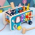 thumbnail image 4 of Wooden Elephant-Shaped Tractor Toy for Kids: Non-DIY, Early Education-Focused, Multifunctional Play Set Promoting Cognitive Development and Creativity with Safe, Durable Construction from Yunhe, 4 of 5