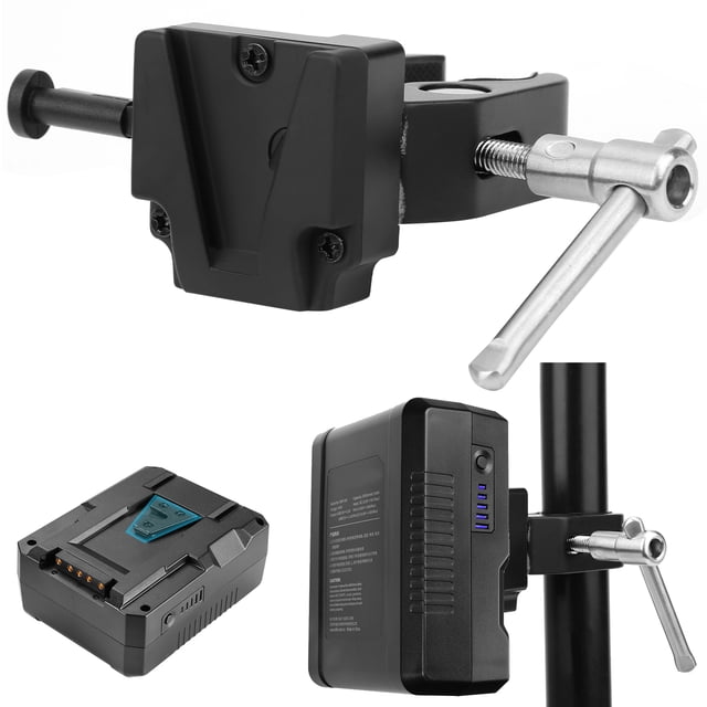 Camera Battery Clamp Oxidation Safe And Stable Solid And Reliable Aluminum Alloy V-Mount Battery Adapter Photo Studio For Home