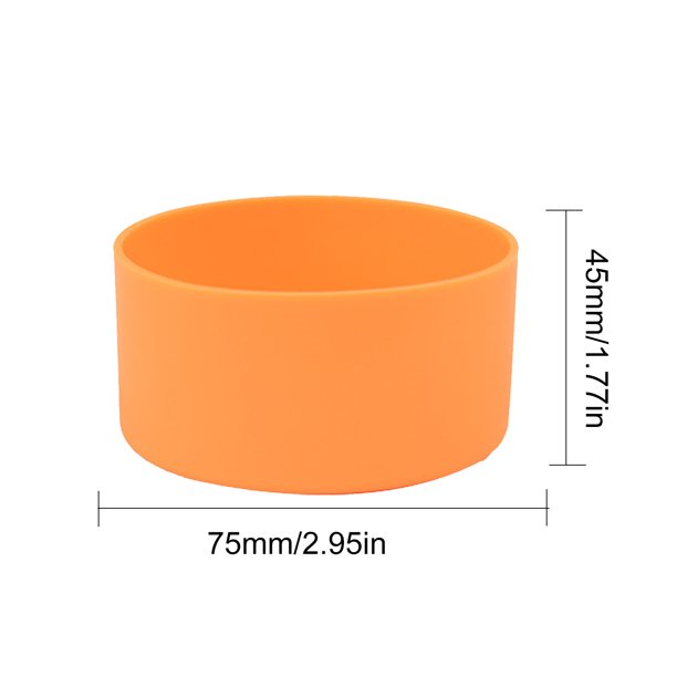 Tapas De Botellas 2 piezas de silicona para taza de agua cubierta protectora anti-escaldado para taza de coche de 40 oz (naranja) Libre de BPA