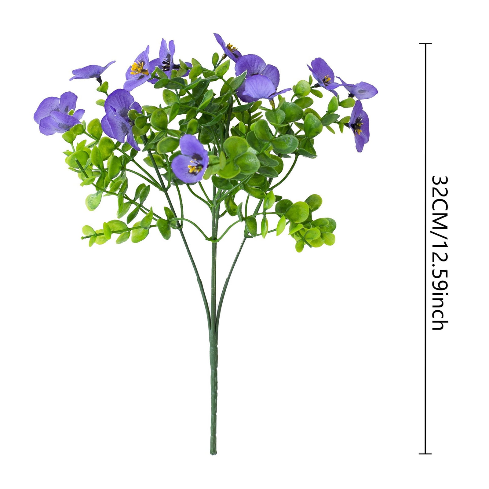 Opvise 12 Bundles UV-Resistant Artificial Outdoor Pansy Flowers, Realistic Faux Silk Plants for Garden, Patio, Balcony, Wedding, Home Decor, All-Season Maintenance-Free Fake Blooms (32cm)