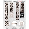 thumbnail image 4 of TOYOUTHS 2 Packs Leopard Engraved Band Compatible with Fitbit Versa 2/Fitbit Versa/Versa Lite Bands Women, Two-Tone Cheetah Soft Silicone Sport Designer Cute Fancy Summer Strap for Versa 2 Smart Watch, 4 of 6