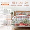 thumbnail image 6 of Merry Christmas Comforter Set California King Size, Xmas Tree Red Truck Snowflake Blue Soft Bedding Set for Man Woman, 4 Pieces Duvet Cover Set with Fitted Sheet, 2 Pillowcases, 6 of 9