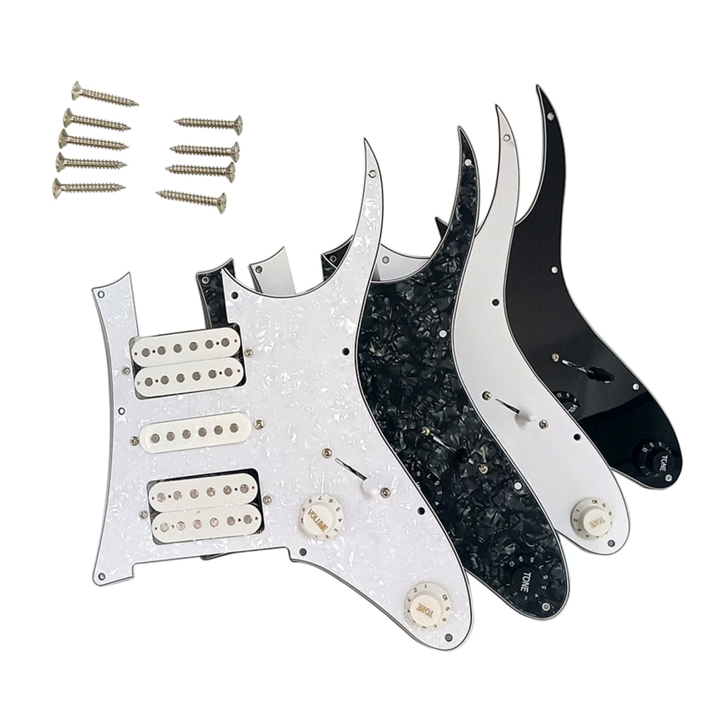9 Holes Loaded Prewired Guitar Pickguard Guard Plate with HSH Pickups for Guitar Strings Parts and Installation Tool Set