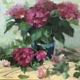 thumbnail image 2 of Strube, Ling 26x26 White Modern Wood Framed Museum Art Print Titled - Red Hydrangeas, 2 of 4