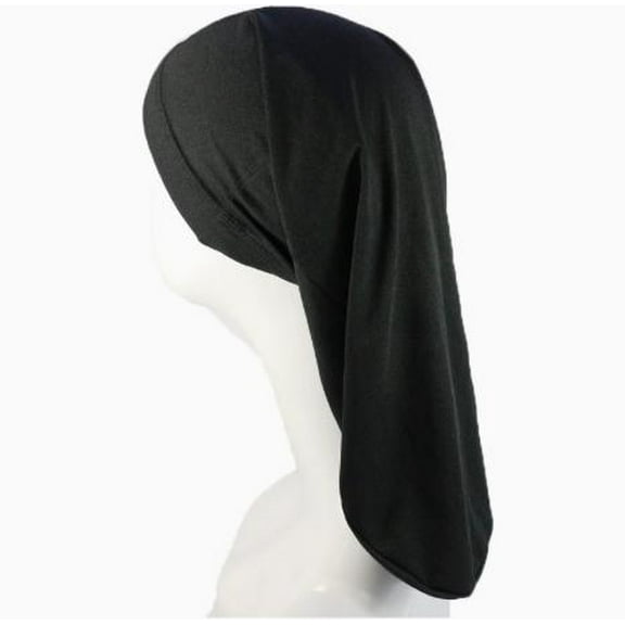 Homoyoyo Black Tail Bonnet Hair Cap for Dreadlock Care and , Stylish Headwrap for Hair Maintenance