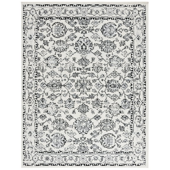 SAFAVIEH Tulum Bevis Oriental Area Rug, Ivory Grey/Charcoal, 8' x 10'