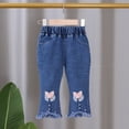 thumbnail image 2 of Tanghaowl Baby Girl Denim Jeans Toddler Kid Pants Jeans Soft Elastic Waist Denim Pants for Girls, 2 of 4