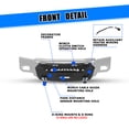 thumbnail image 5 of Silverado Front Bumper Assembly(Mid-Body Front Bumper+Side Wings+Bull Bar)For 2019-2021 Chevy Silverado 1500(EXCLUDE 2019 LD MODEL) Included Skid Plat+Decorative Frames + 2*D Ring Shackles, 5 of 14