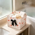 thumbnail image 6 of 1 Pcs Square Desktop Cosmetic Storage Basket, Multi-Functional Small Organizer Container, 6x6x6in Neat Storage Bin for Vanity Bedroom Countertop Sundry Classification, 6 of 7