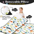 thumbnail image 3 of Pioneer Flower Floral Print Pattern Teens Toddler Nap Mat with Pillow, Sleeping Mat Bag for Preschool Daycare 59"x22", 3 of 6