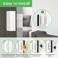 thumbnail image 4 of Treasem Home Security Door Lock, Inside Door Reinforcement Lock for Your Family Safety and Childproof Use, 3 inch, Aluminium Alloy, with 8 Screws, 2 Pack, White, 4 of 7