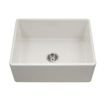 Houzer Platus 26 in Biscuit Fireclay Apron Front Farmhouse Single Bowl Kitchen Sink - PTS-2600 BQ