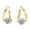 Golden, variant on 1 Pair Drop Earrings Cubic Zirconia Inlay Arc-Shaped Design Earrings Lightweight Comfortable Wearing Women Earrings Jewelry Gift