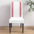 thumbnail image 4 of Chair Covers Red Ticking Vertically Stripe Dining Chair Slipcovers Simple Style White Stretch Removable Chair Seat Protector Party Decoration Set of 8, 4 of 6