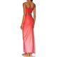 thumbnail image 5 of Txlixc Vestido de mujer sin tirantes, degradado / sólido / cintura impresa con pliegues huecos Txlixc moda, 5 of 7