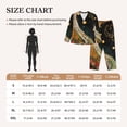 thumbnail image 4 of Fotbe Abstract Gold Floral Galaxy Pattern Long Sleeve Pajama Set for Women,Sleepwear Set,2-piece Loungewear Set,Soft PJs Comfy Nightwear with Pockets -Medium, 4 of 7