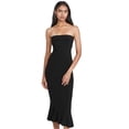 thumbnail image 1 of Norma Kamali Robe Sirène Sans Bretelles pour Femmes, Noir, L, 1 of 4