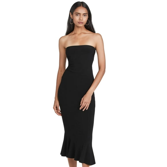 Norma Kamali Women's Strapless Fishtail Dress, Black, L