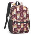 thumbnail image 2 of Corgi Christmas and Candy Cane 17" School Backpacks for Teens,Waterproof Oxford Fabric,S-Shape Padded Straps for School,Travel,Hiking,Camping, 2 of 6