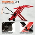 thumbnail image 4 of LZBEITEM Hydraulic Lawn Mower Lift Jack with Safety Strap - 500 lbs Capacity for Tractors and Zero Turn Lawn Mowers, 4 of 13