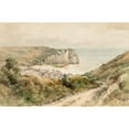 thumbnail image 2 of James David Smillie 24x17 Black Ornate Framed Double Matted Museum Art Print Titled: The Cliffs at Etretat (1884), 2 of 5