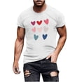 thumbnail image 2 of Edvintorg Valentine'S Day Gifts Couples T Shirts For Him And Her 2024 Clearance Funny Love Letter Printed Short Sleeve Men'S T-Shirt Casual Tops Tee Classic Fit Basic Shirts White L, 2 of 4