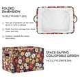 thumbnail image 2 of Yayeee Canvas Storage Basket with Handles for Shelves Fabric Bins Closet Organizer, Red Floral, 2 of 8