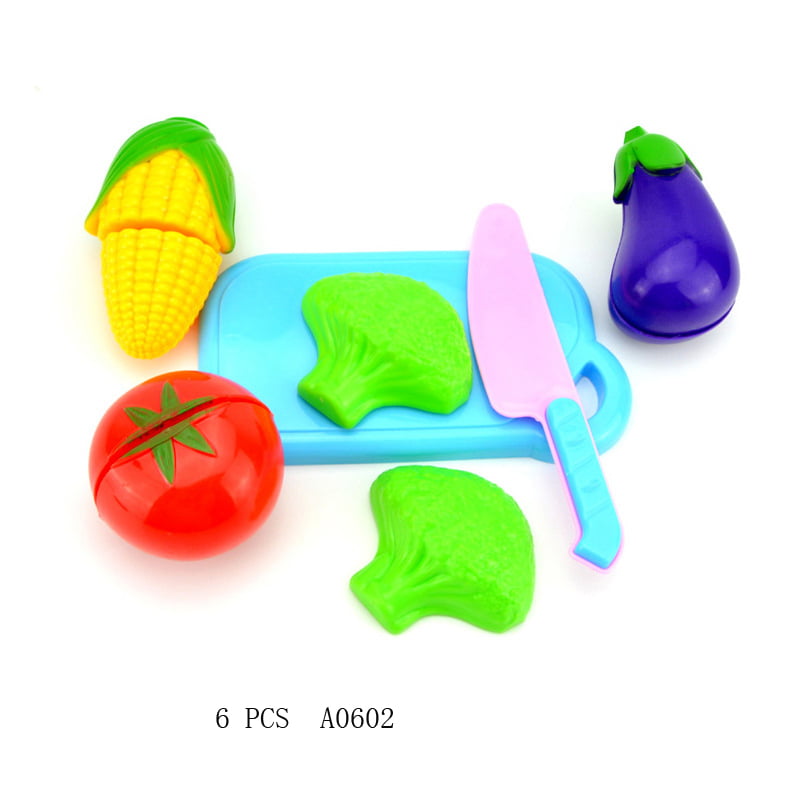 Verbaby Healthy Vegetables Play Food Set Toys for Kids with Chopping Knife... 