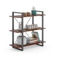 thumbnail image 3 of Bowery Hill Contemporary Brown Wood Three-Shelf Bookcase, 3 of 7