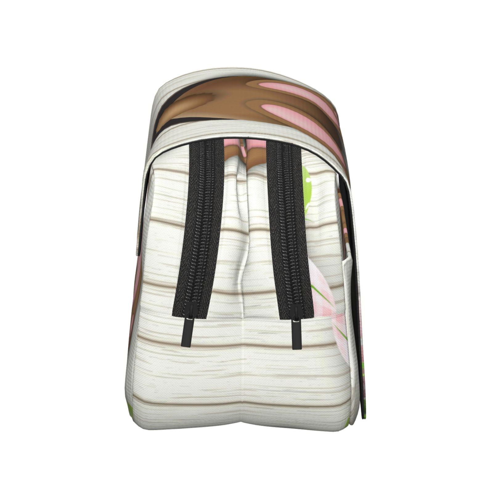 Rateoe Brown Bunny Pattern Double Clamshell Pen Case, Storage Organizer with Two Zipper Compartments– Holds Up to 50 Pencils & Pens
