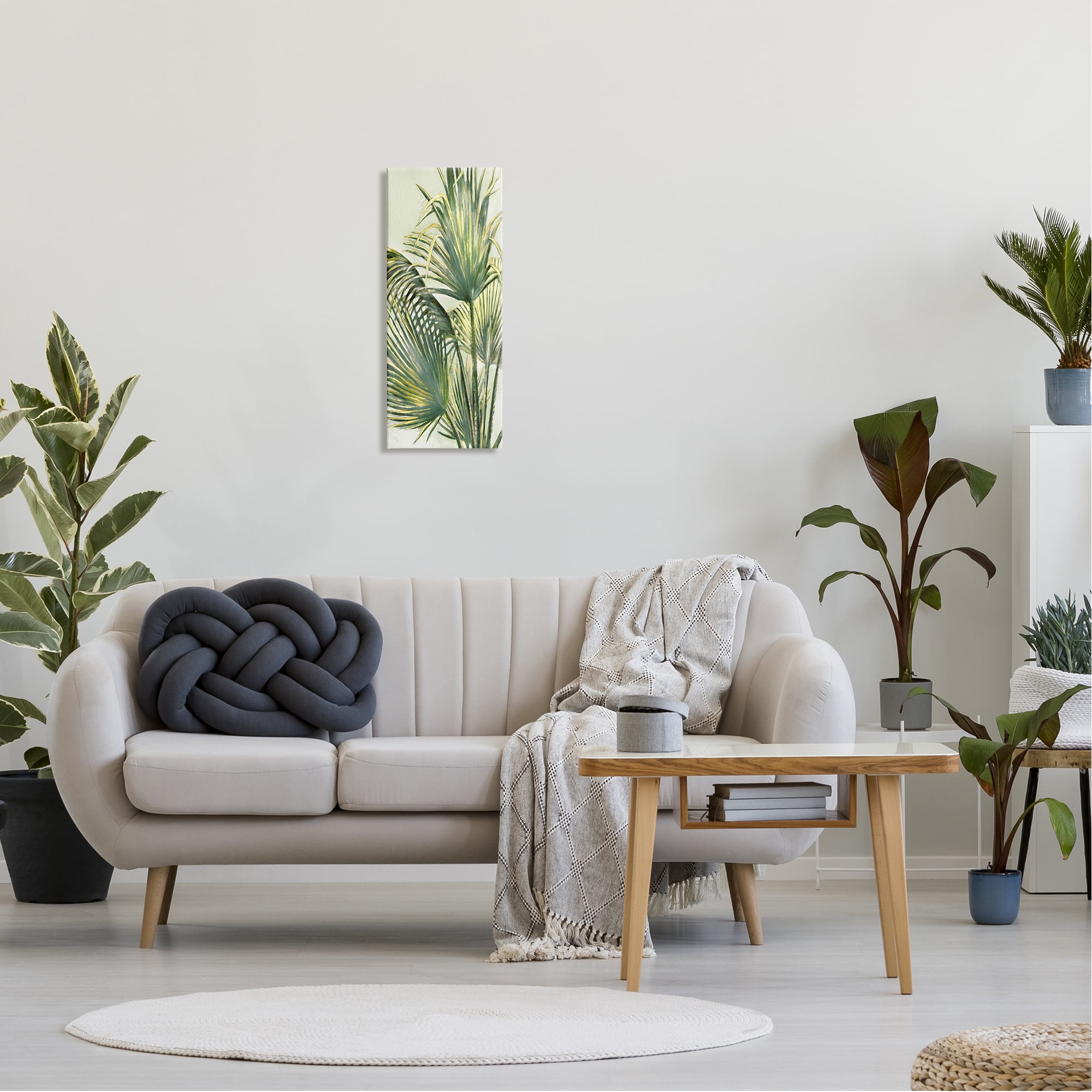 Stupell Industries Palm Fronds Painting Botanical & Floral Painting Gallery Wrapped Canvas Art Print Wall Art, 10 x 24